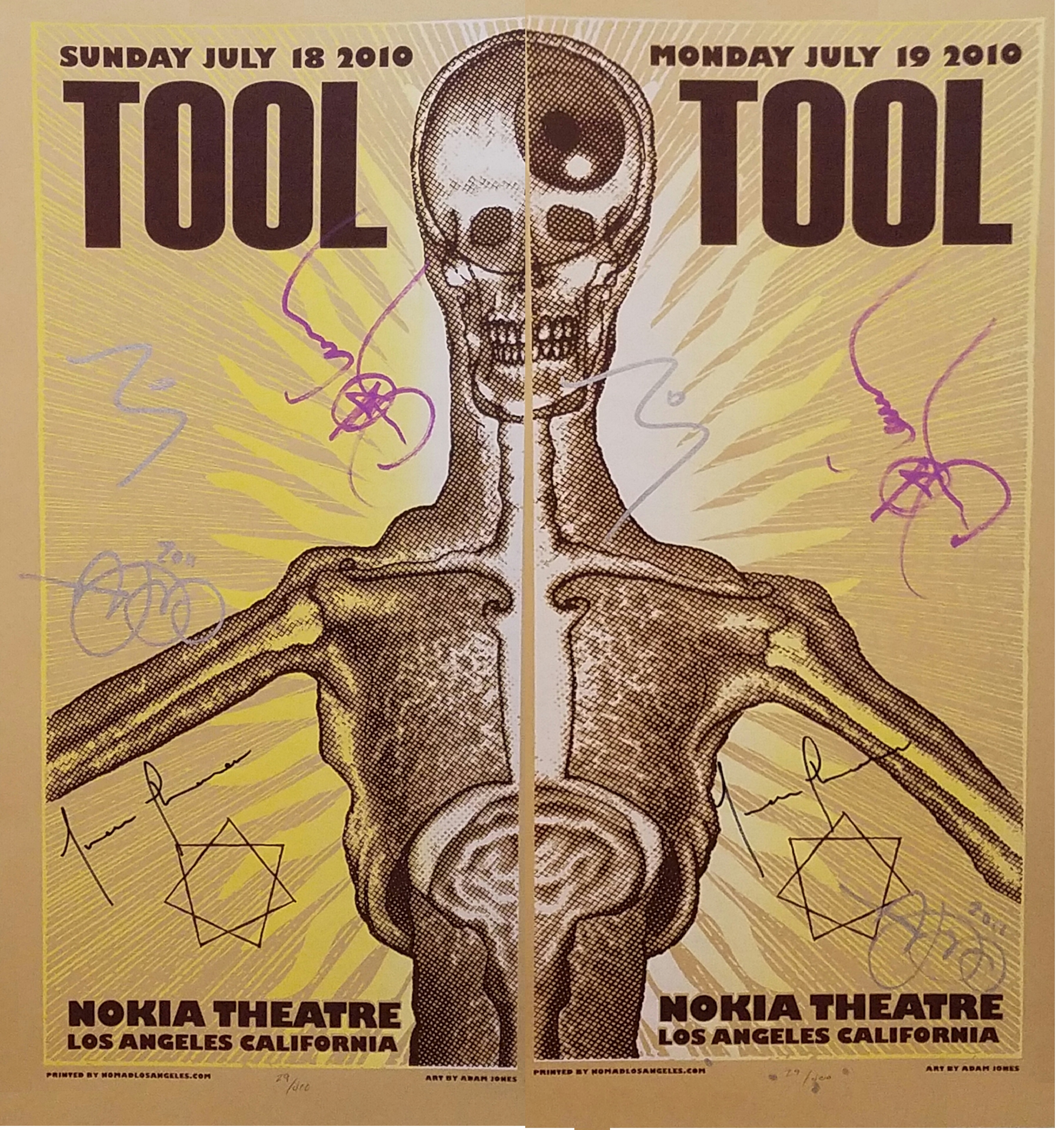 SIGNED OUT-OF-PRINT TOOL CONCERT POSTERS