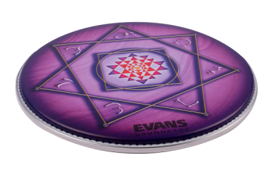 DRUM HEAD FEATURING SHRI YANTRA