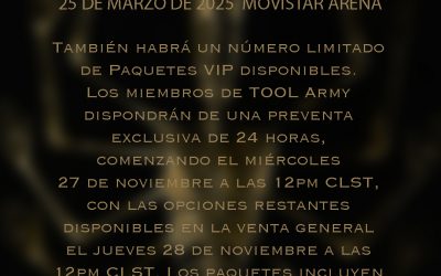 TOOL CHILE SHOW ON SALE